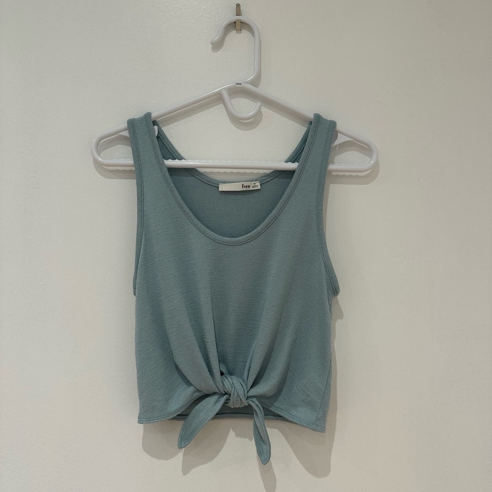 Wilfred Free Sleeveless Crop Tie Front Tank Top